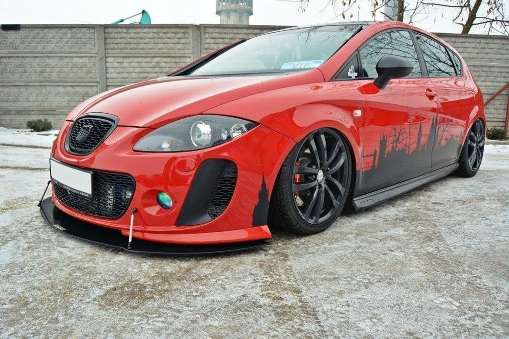 Prelungire splitter bara fata Seat Leon 1P Mk2 MS Design 2005-2009 v4 - Maxton Design