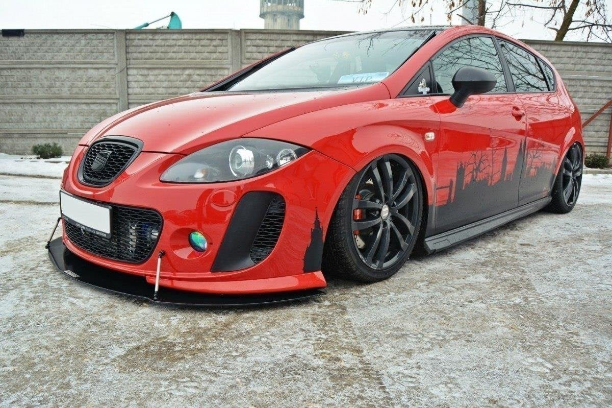 Prelungire splitter bara fata Seat Leon 1P Mk2 MS Design 2005-2009 v4 - Maxton Design