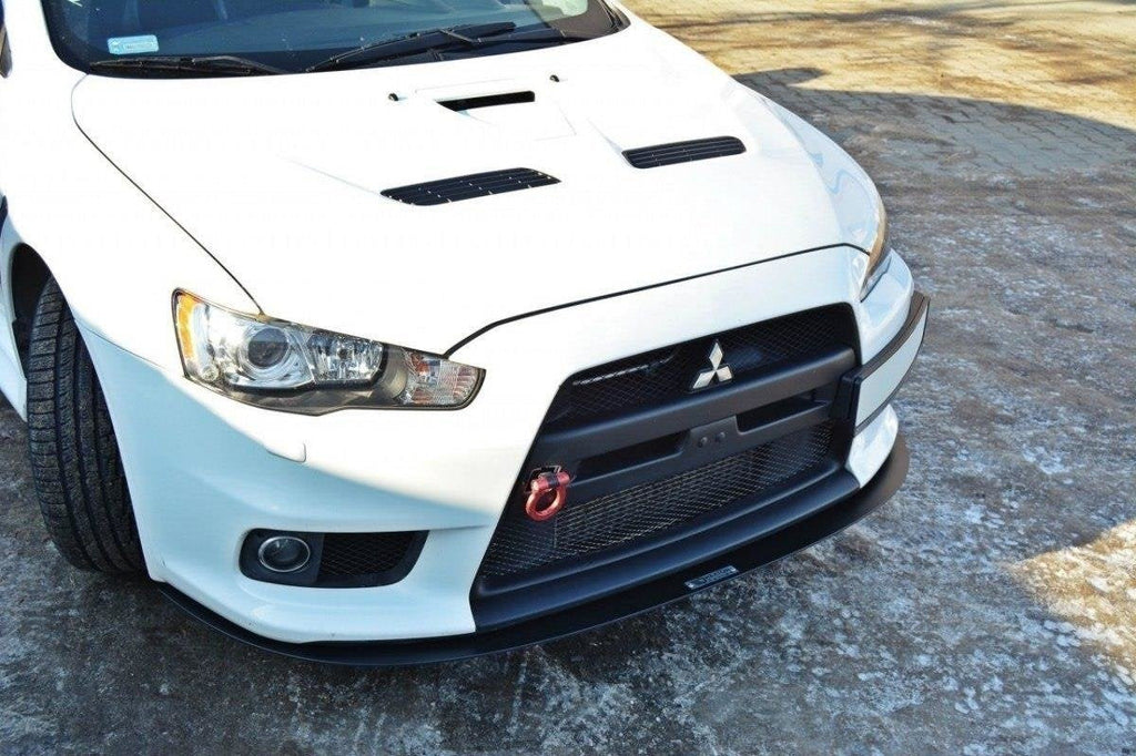 Prelungire splitter bara fata Mitsubishi Lancer EVO X 2007-2015 v3 - Maxton Design