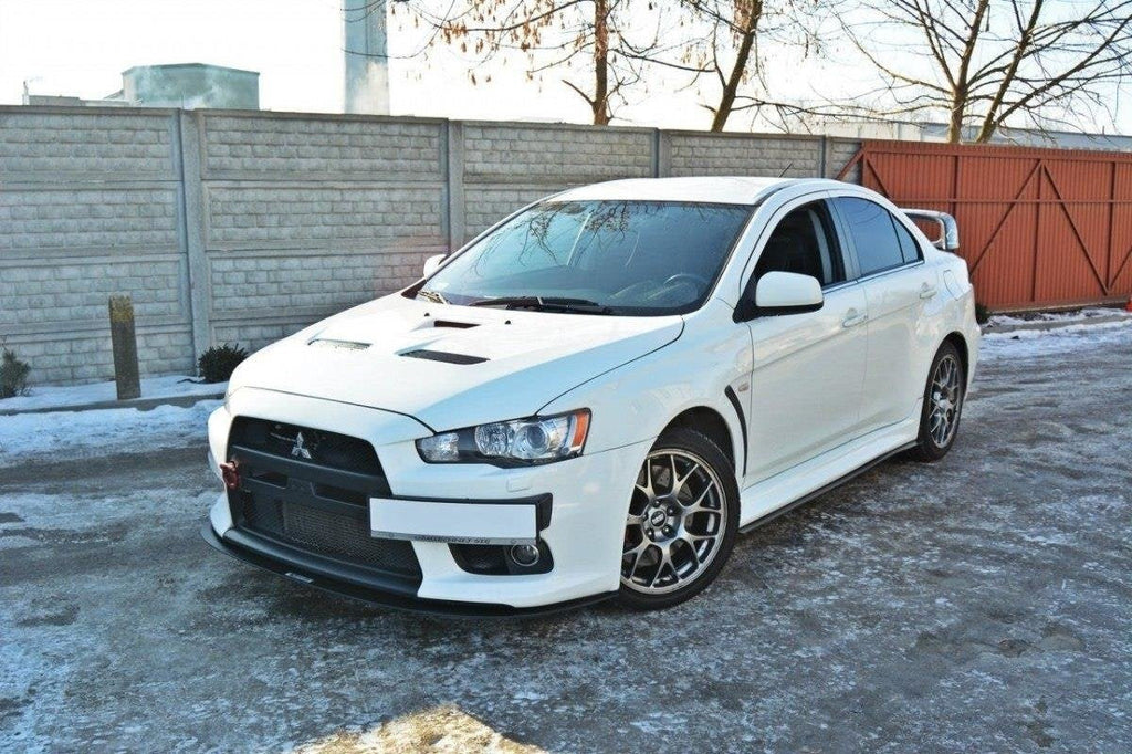 Prelungire splitter bara fata Mitsubishi Lancer EVO X 2007-2015 v3 - Maxton Design