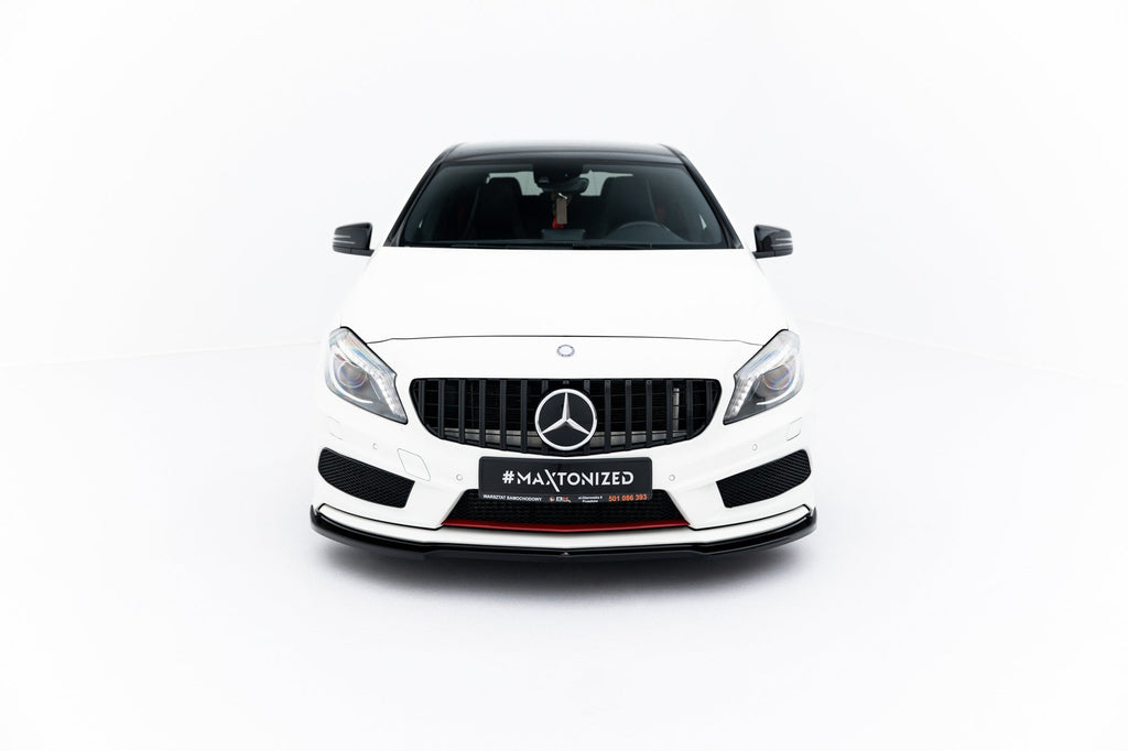 Prelungire splitter bara fata Mercedes A Class W176 Amg-Line 2013-2015 v3 - Maxton Design