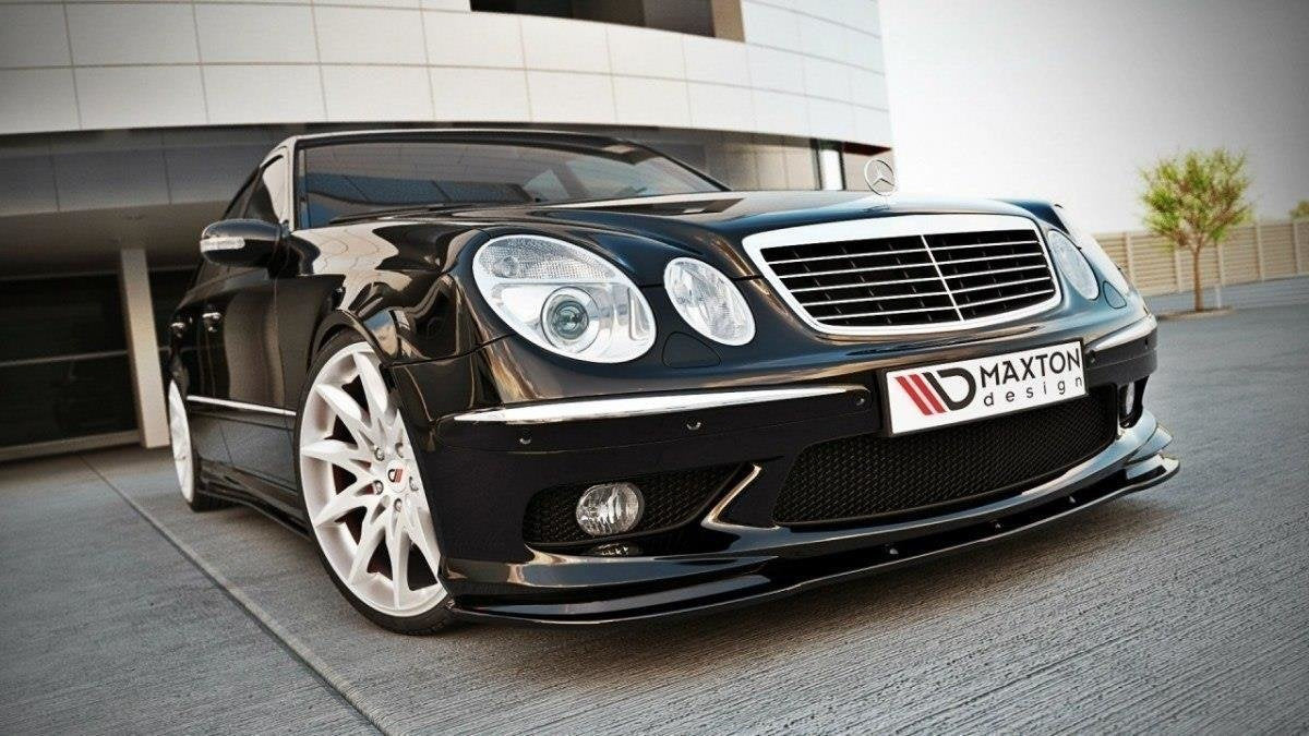 Prelungire splitter bara fata Mercedes E Class W211 Amg 2002-2006 v2 - Maxton Design
