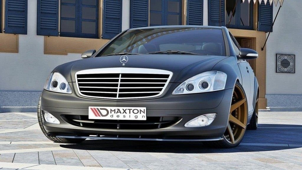 Prelungire splitter bara fata Mercedes S Class W221 2005-2009 v1 - Maxton Design