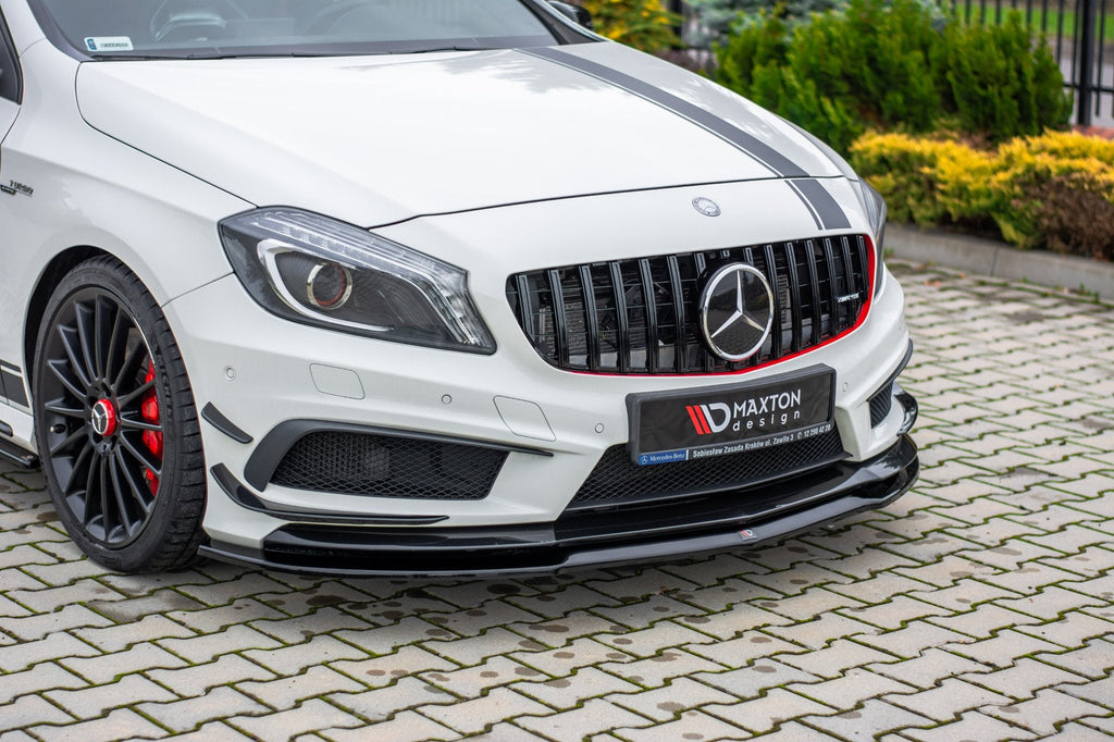 Prelungire splitter bara fata Mercedes A Class W176 A45 AMG 2013-2015 v4 - Maxton Design