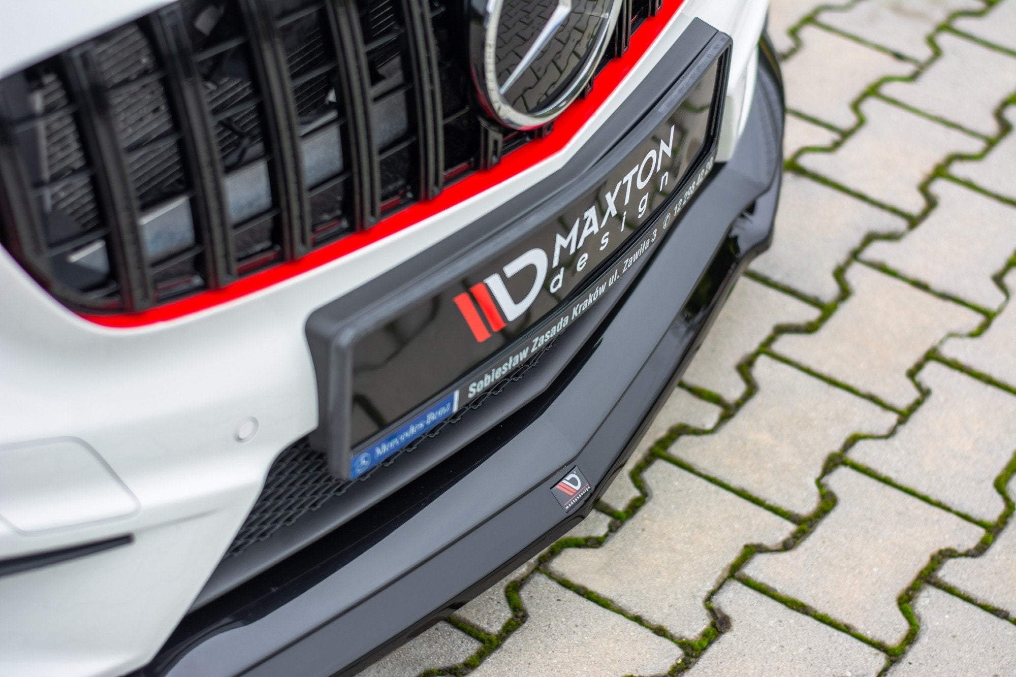 Prelungire splitter bara fata Mercedes A Class W176 A45 AMG 2013-2015 v4 - Maxton Design