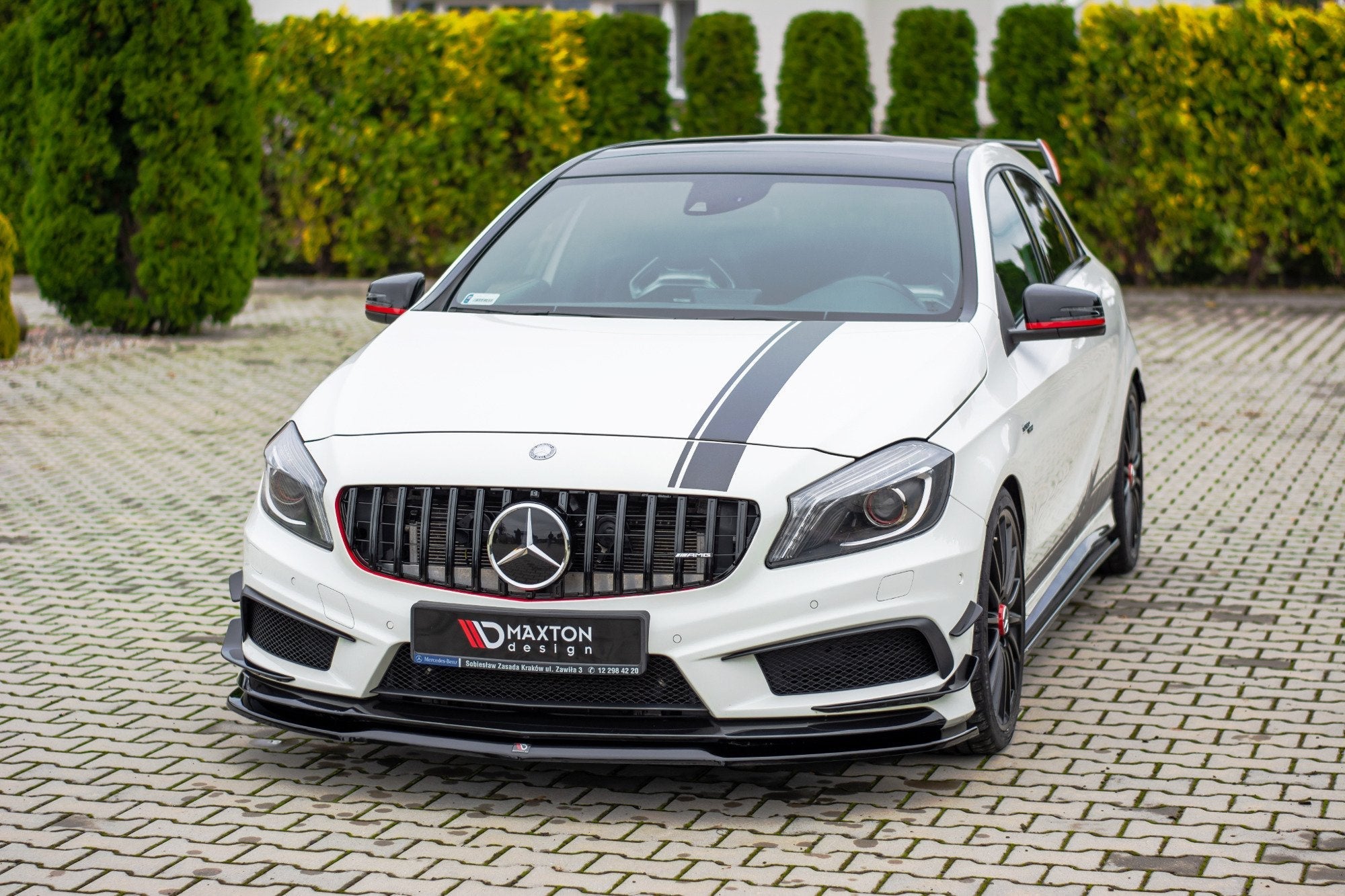 Prelungire splitter bara fata Mercedes A Class W176 A45 AMG 2013-2015 v4 - Maxton Design