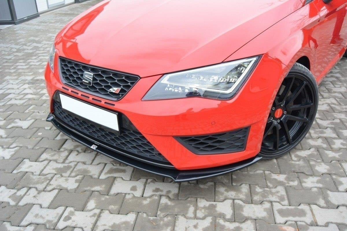 Prelungire splitter bara fata Seat Leon 5F Mk3 Cupra FR 2012-2016 v1 - Maxton Design