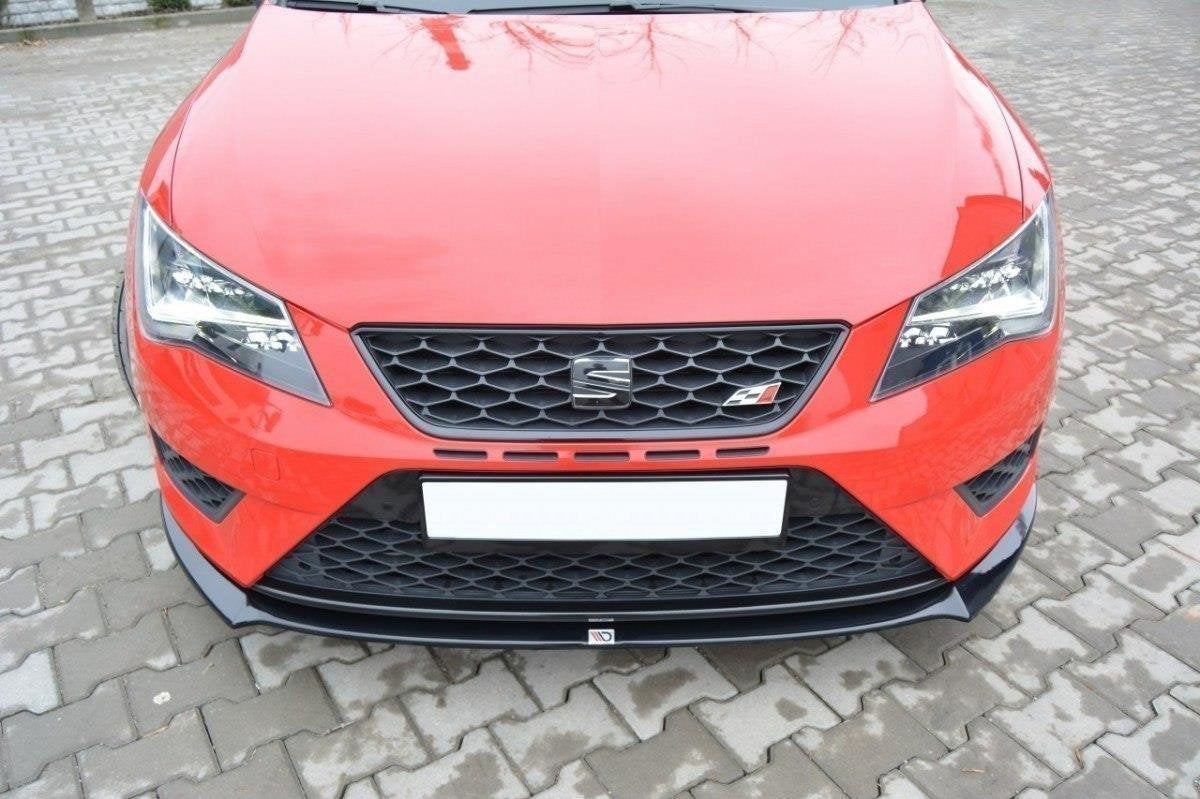 Prelungire splitter bara fata Seat Leon 5F Mk3 Cupra FR 2012-2016 v1 - Maxton Design