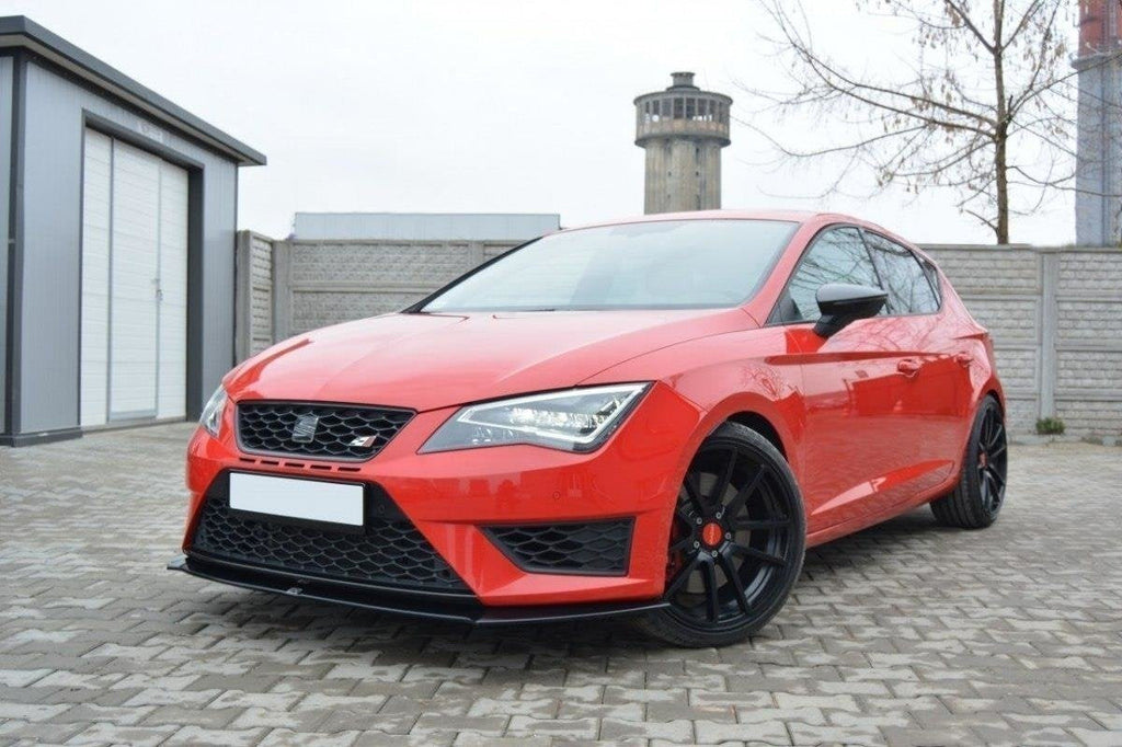 Prelungire splitter bara fata Seat Leon 5F Mk3 Cupra FR 2012-2016 v1 - Maxton Design