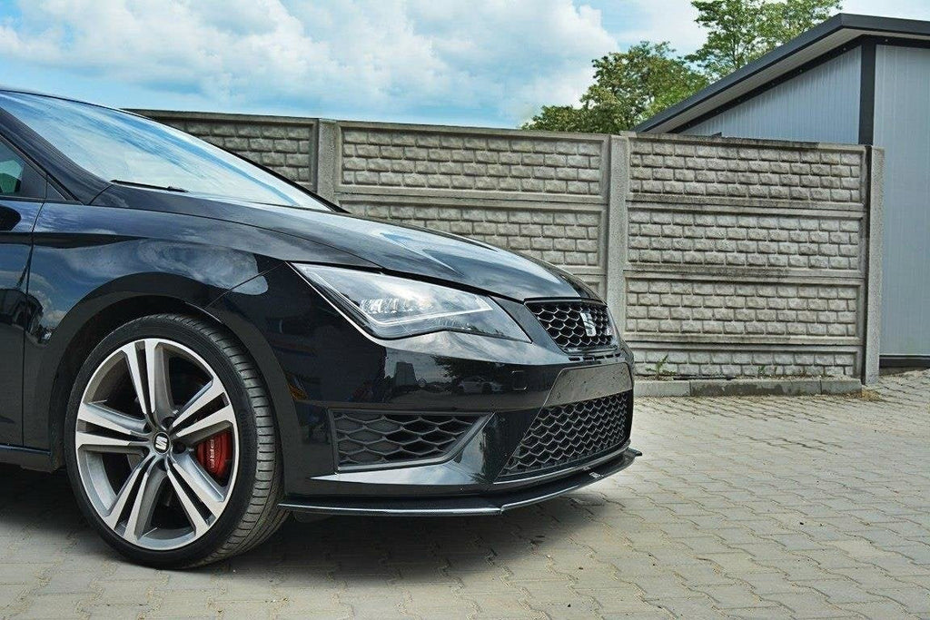 Prelungire splitter bara fata Seat Leon 5F Mk3 Cupra FR 2012-2016 v1 - Maxton Design