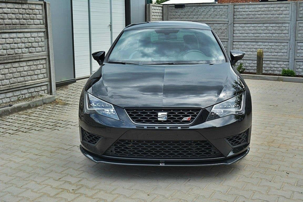 Prelungire splitter bara fata Seat Leon 5F Mk3 Cupra FR 2012-2016 v1 - Maxton Design