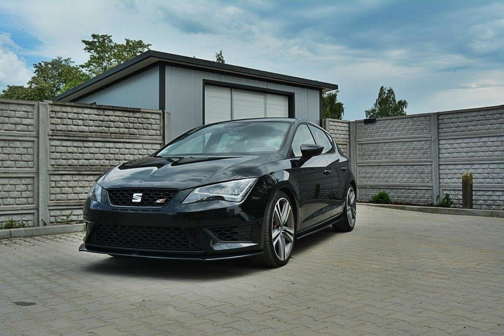 Prelungire splitter bara fata Seat Leon 5F Mk3 Cupra FR 2012-2016 v1 - Maxton Design