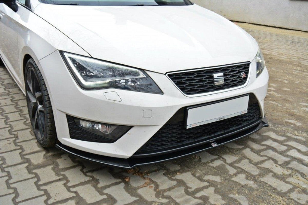 Prelungire splitter bara fata Seat Leon 5F Mk3 Cupra FR 2012-2016 v1 - Maxton Design