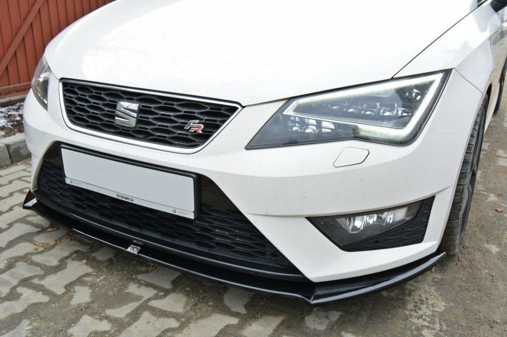 Prelungire splitter bara fata Seat Leon 5F Mk3 Cupra FR 2012-2016 v1 - Maxton Design