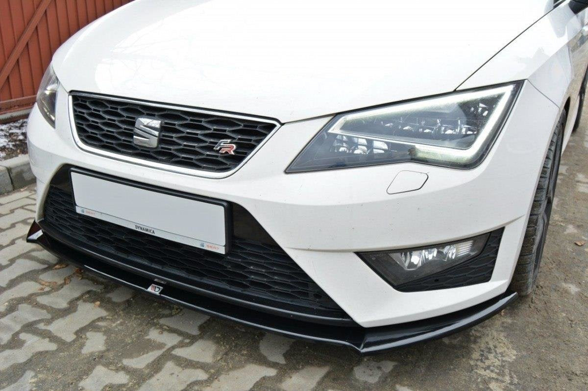 Prelungire splitter bara fata Seat Leon 5F Mk3 Cupra FR 2012-2016 v1 - Maxton Design