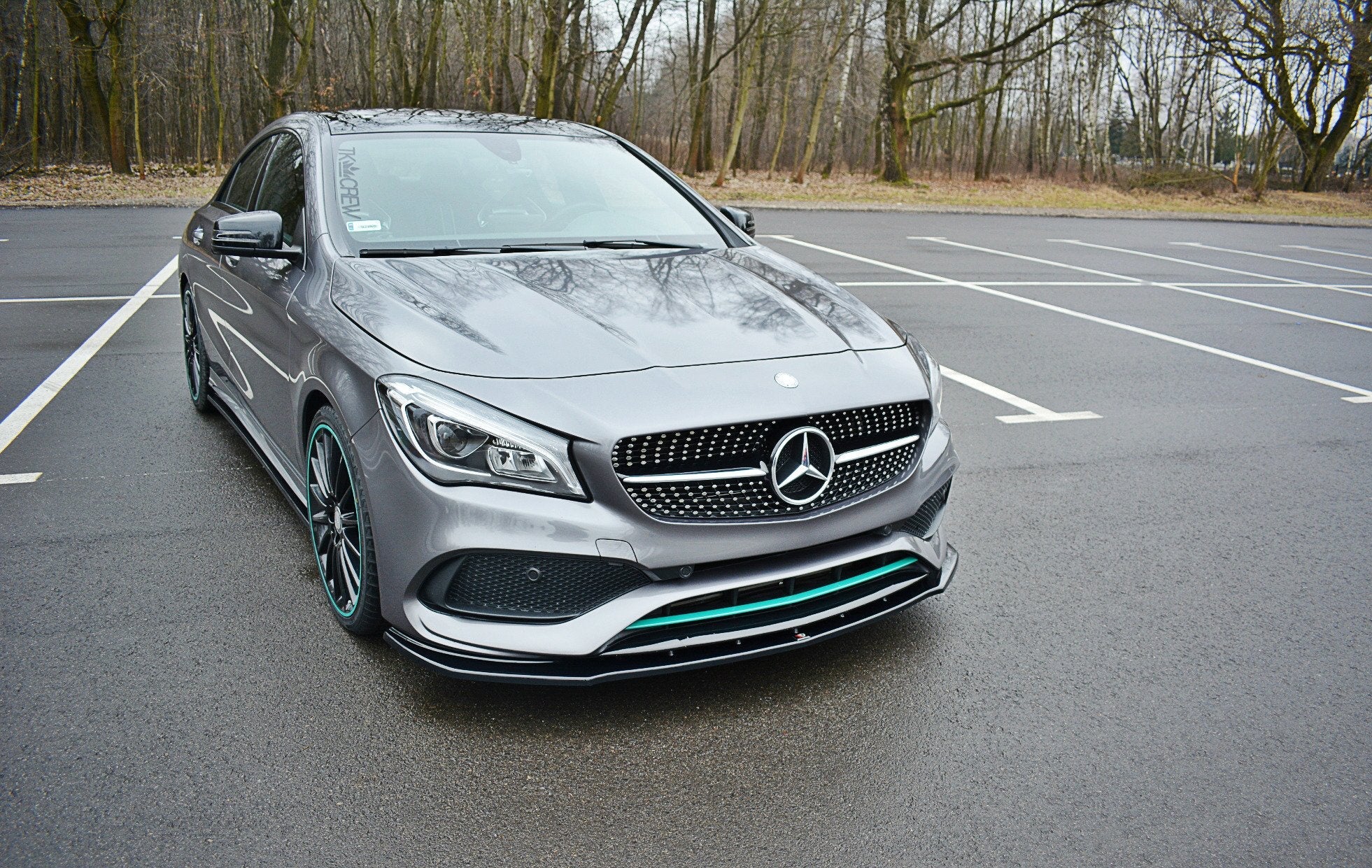 Prelungire splitter bara fata Mercedes CLA C117 Amg-Line Facelift 2017- v6 - Maxton Design
