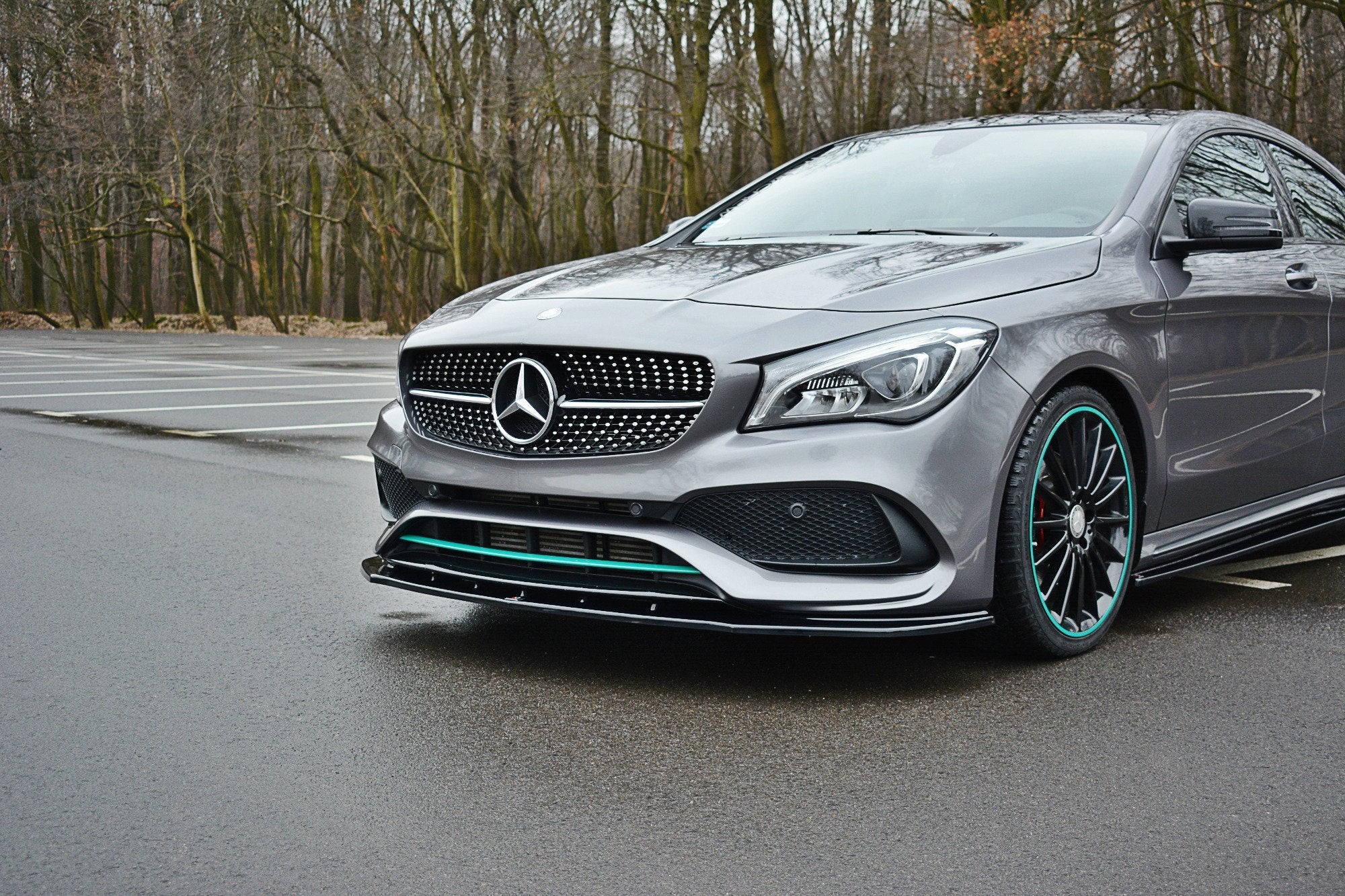 Prelungire splitter bara fata Mercedes CLA C117 Amg-Line Facelift 2017- v6 - Maxton Design