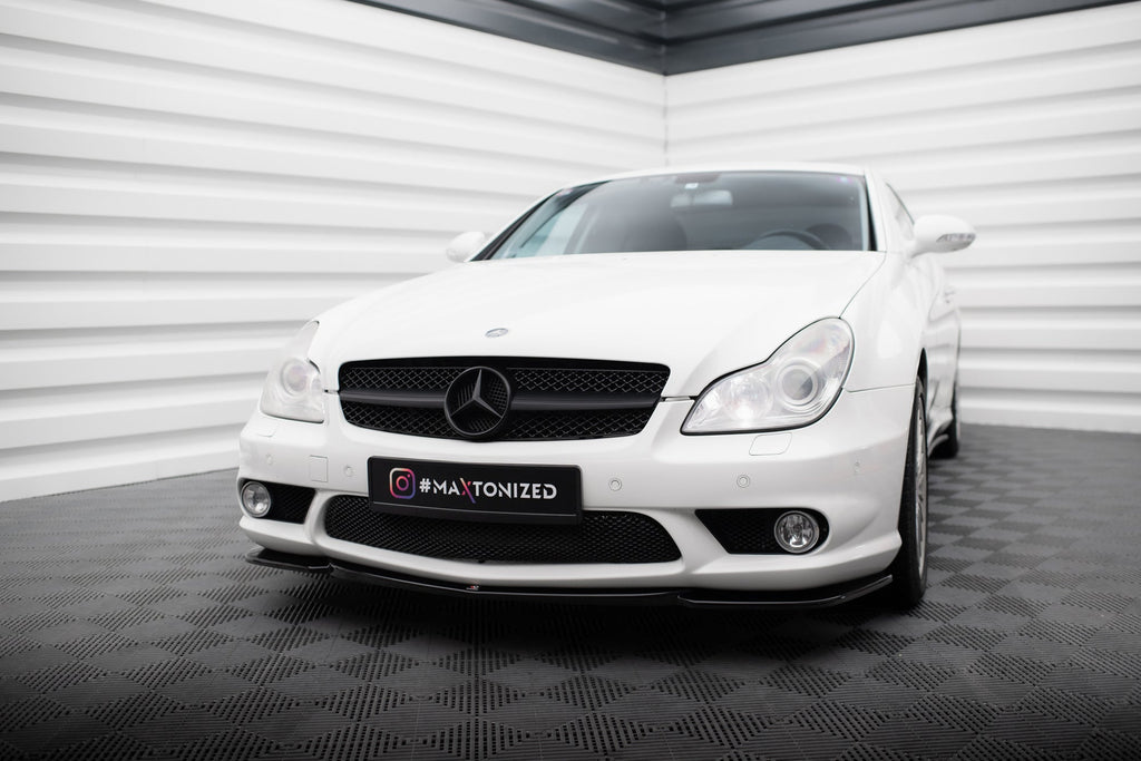 Prelungire splitter bara fata Mercedes CLS C219 55AMG 2004-2006 v2 - Maxton Design