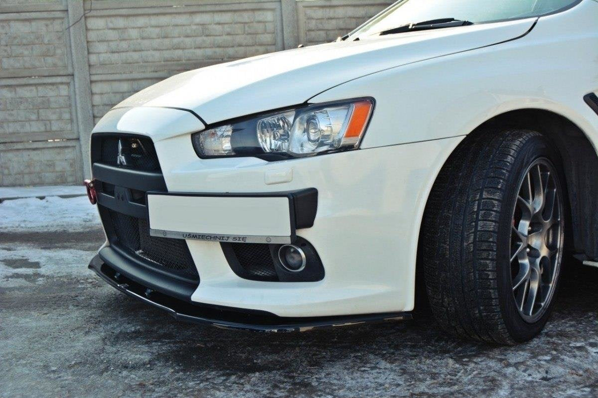Prelungire splitter bara fata Mitsubishi Lancer Evo X 2007-2015 v4 - Maxton Design