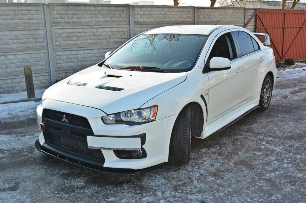 Prelungire splitter bara fata Mitsubishi Lancer Evo X 2007-2015 v4 - Maxton Design