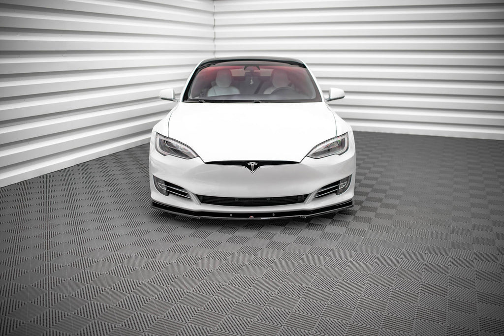 Prelungire splitter bara fata Tesla Model S Facelift 2016- v1 - Maxton Design