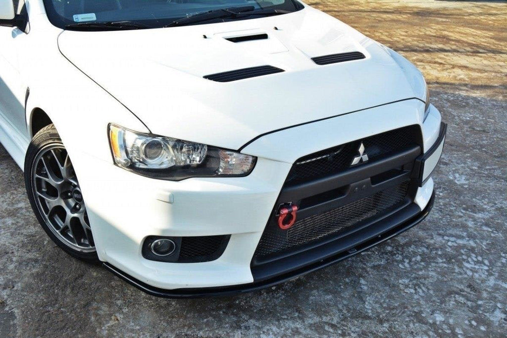 Prelungire splitter bara fata Mitsubishi Lancer EVO X 2007-2015 v5 - Maxton Design