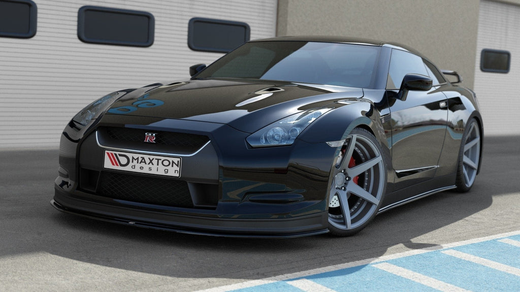 Prelungire splitter bara fata Nissan GT-R Coupe R35-Series 2007-2010 v1 - Maxton Design