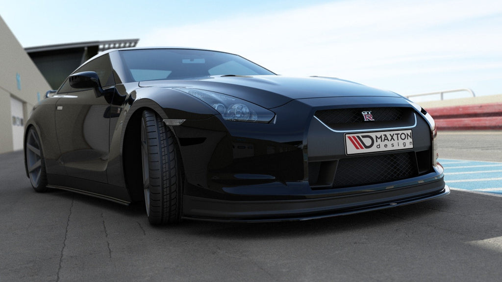 Prelungire splitter bara fata Nissan GT-R Coupe R35-Series 2007-2010 v1 - Maxton Design