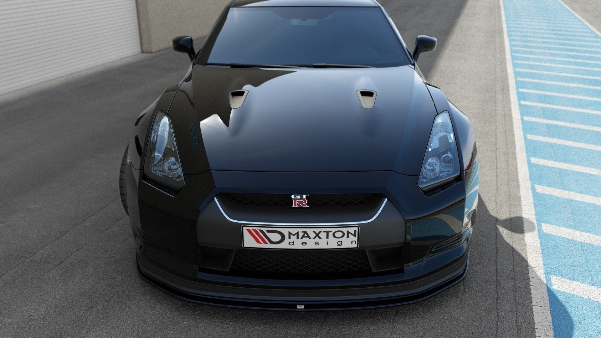 Prelungire splitter bara fata Nissan GT-R Coupe R35-Series 2007-2010 v1 - Maxton Design