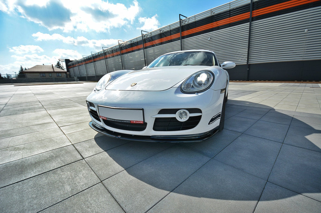 Prelungire splitter bara fata Porsche Cayman S 987C 2006-2009 v1 - Maxton Design