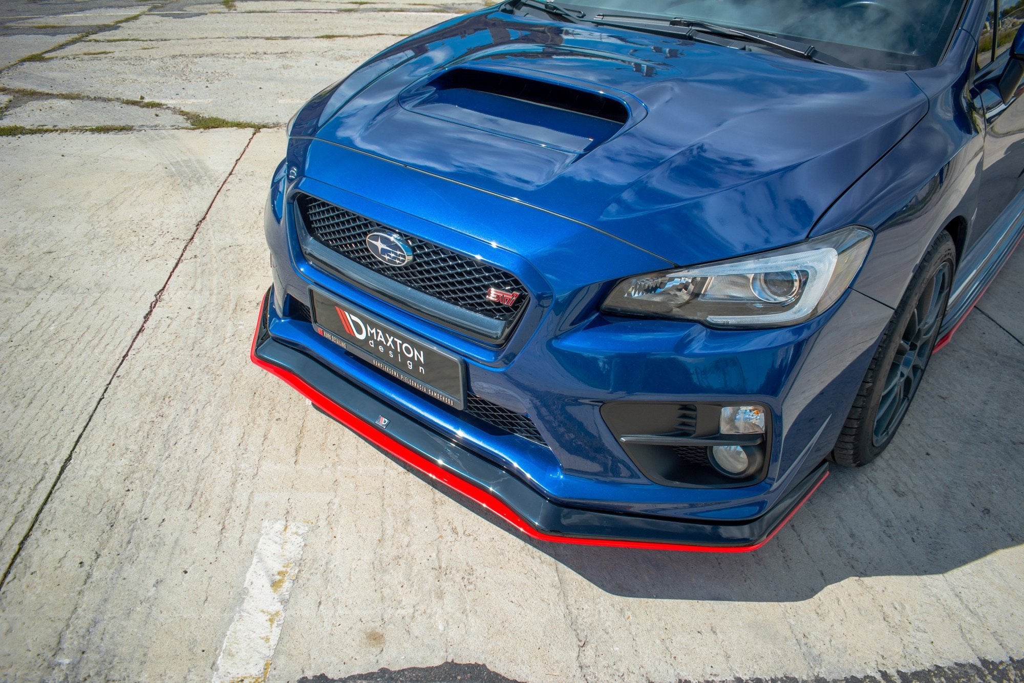 Prelungire splitter bara fata subaru impreza mk4 wrx sti 2014-2016 v14 - Maxton Design