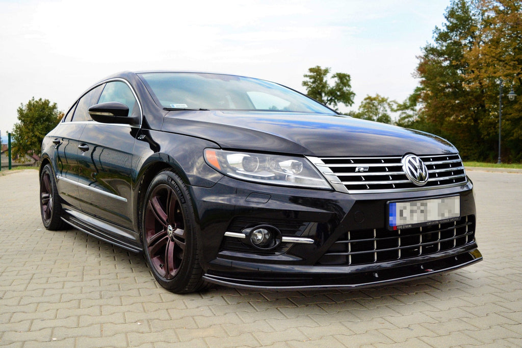 Prelungire splitter bara fata Volkswagen Passat CC R-Line 2012-2017 v3 - Maxton Design