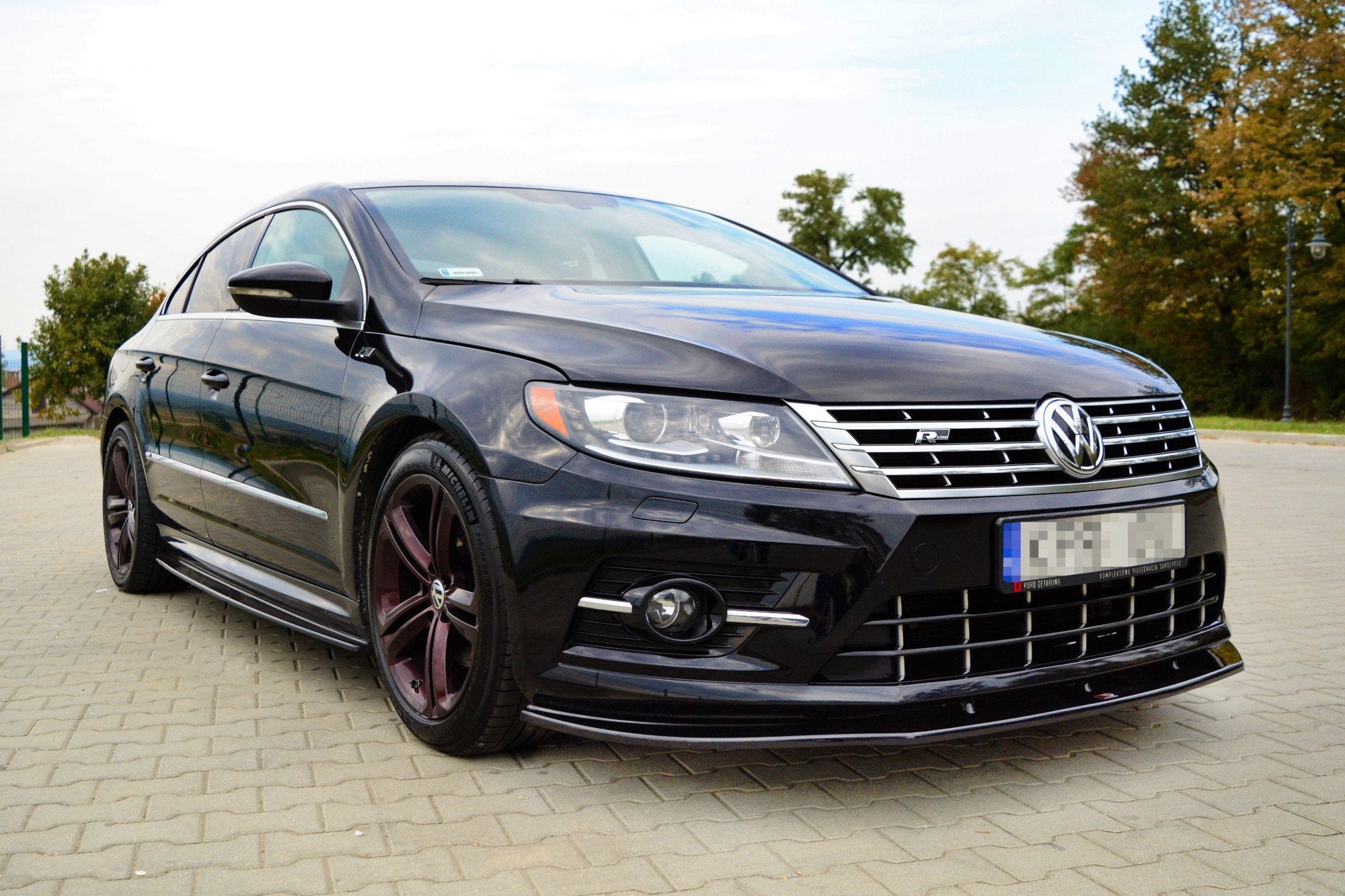 Prelungire splitter bara fata Volkswagen Passat CC R-Line 2012-2017 v3 - Maxton Design