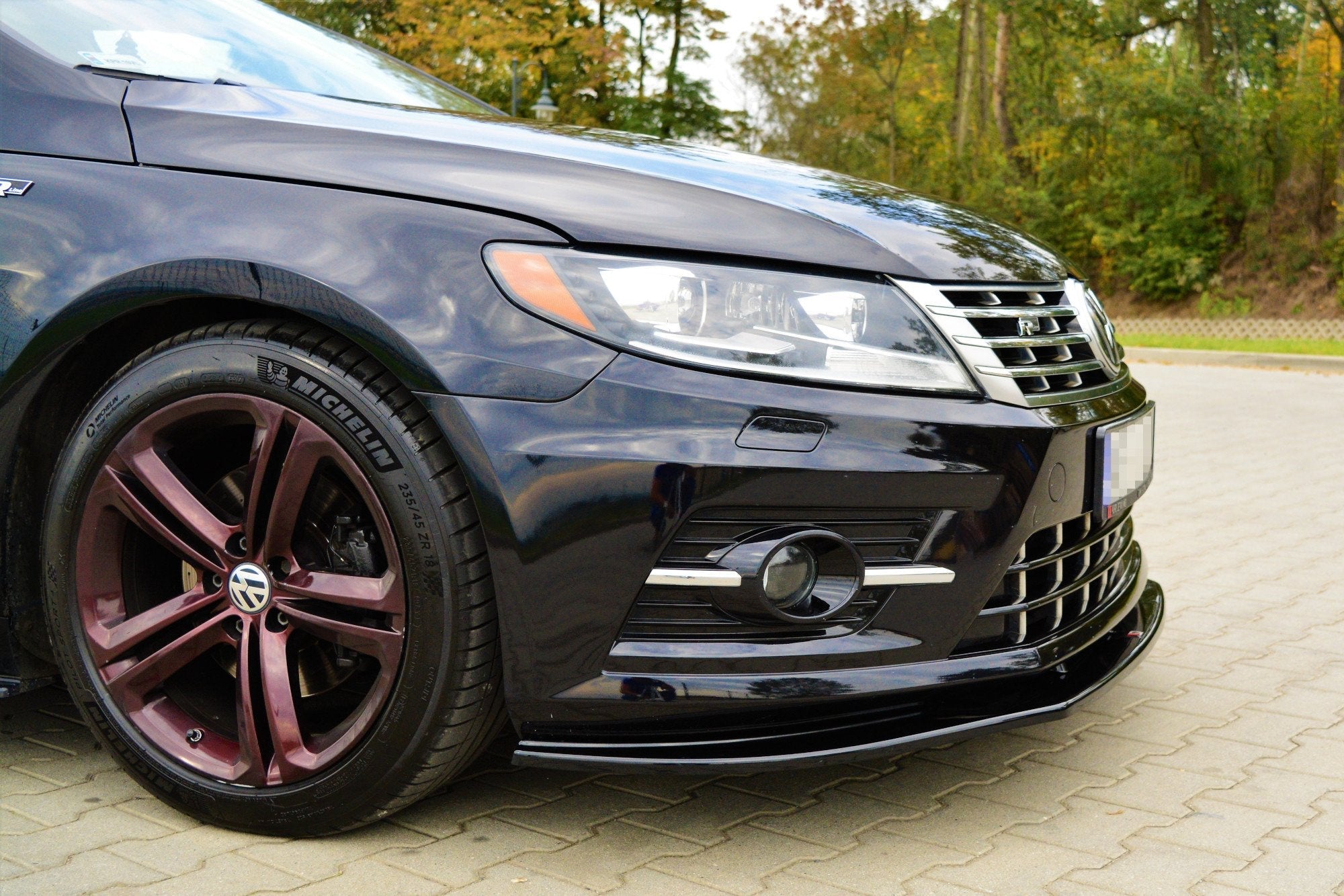 Prelungire splitter bara fata Volkswagen Passat CC R-Line 2012-2017 v3 - Maxton Design