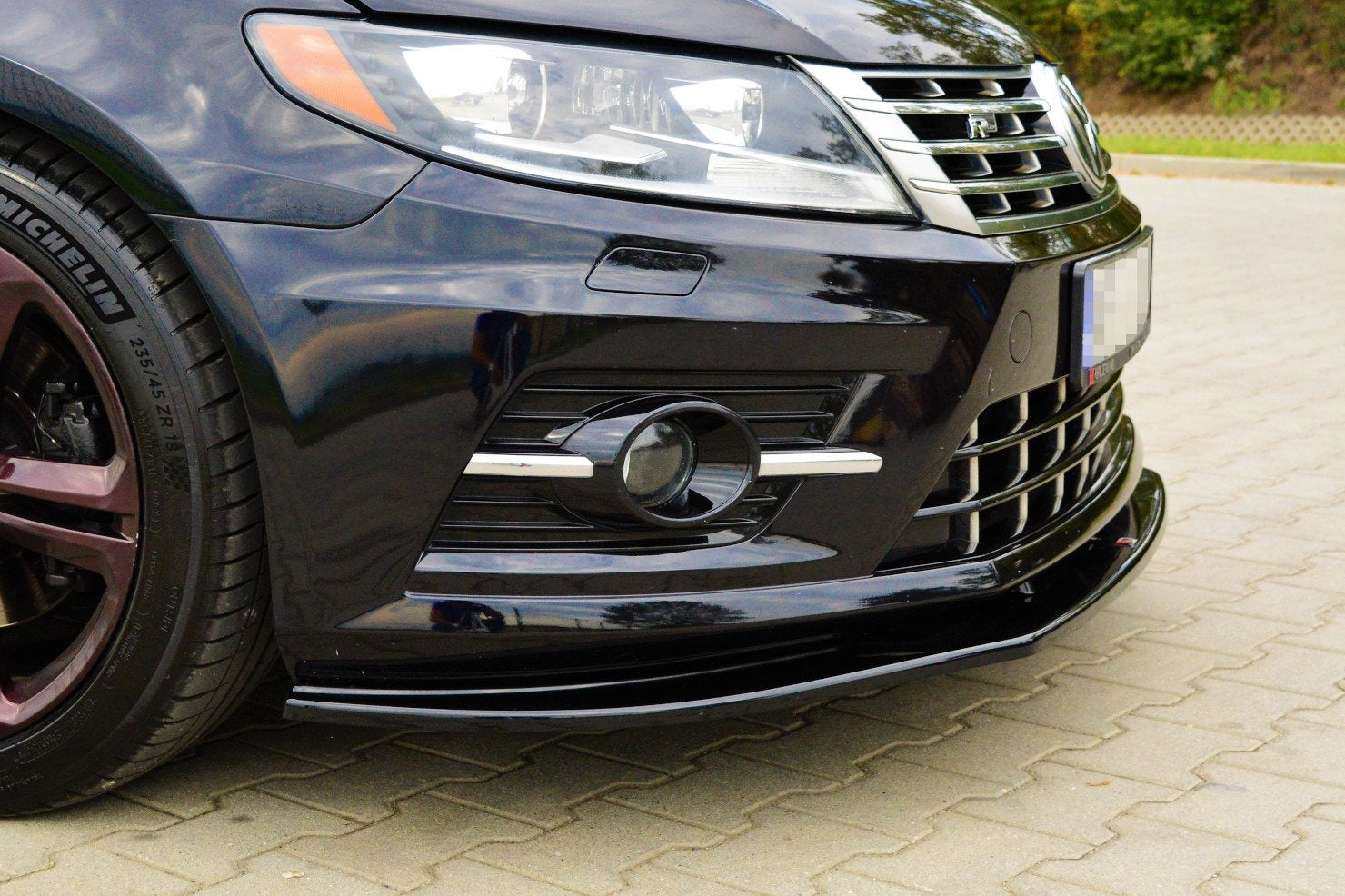 Prelungire splitter bara fata Volkswagen Passat CC R-Line 2012-2017 v3 - Maxton Design