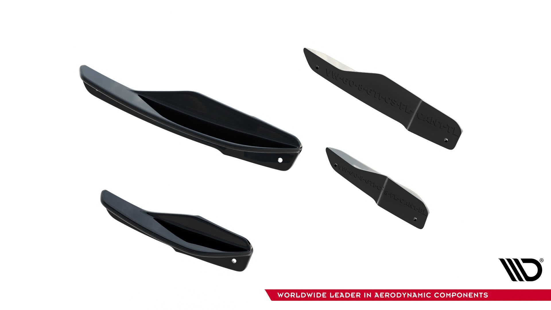 Ornamente canards bara fata Volkswagen Golf GTI Clubsport Mk8 Facelift 2024- v1 - Maxton Design