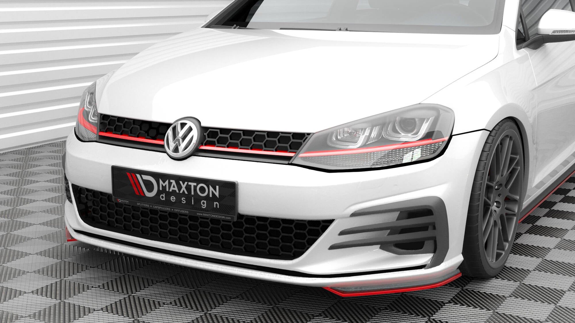 Prelungire splitter bara fata Volkswagen Golf GTI Mk7 Facelift 2016-2020 v33 - Maxton Design
