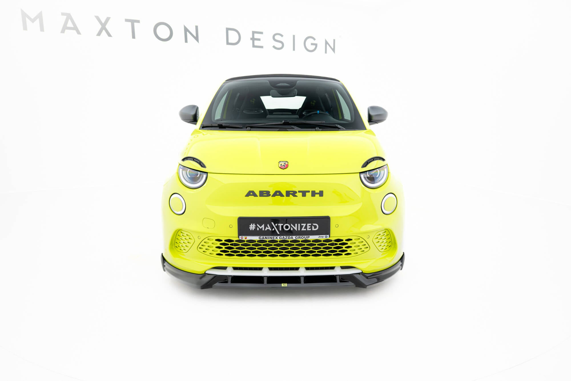 Prelungire splitter bara fata Abarth 500e 2023- v1 - Maxton Design