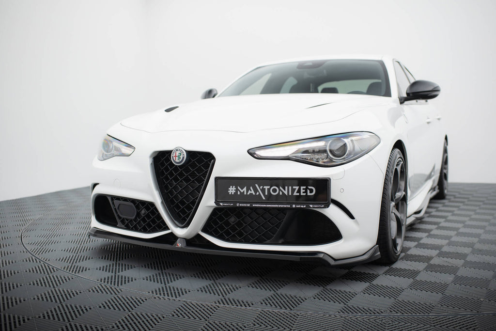 Prelungire splitter bara fata Alfa Romeo Giulia Quadrifoglio 2016- v1 - Maxton Design