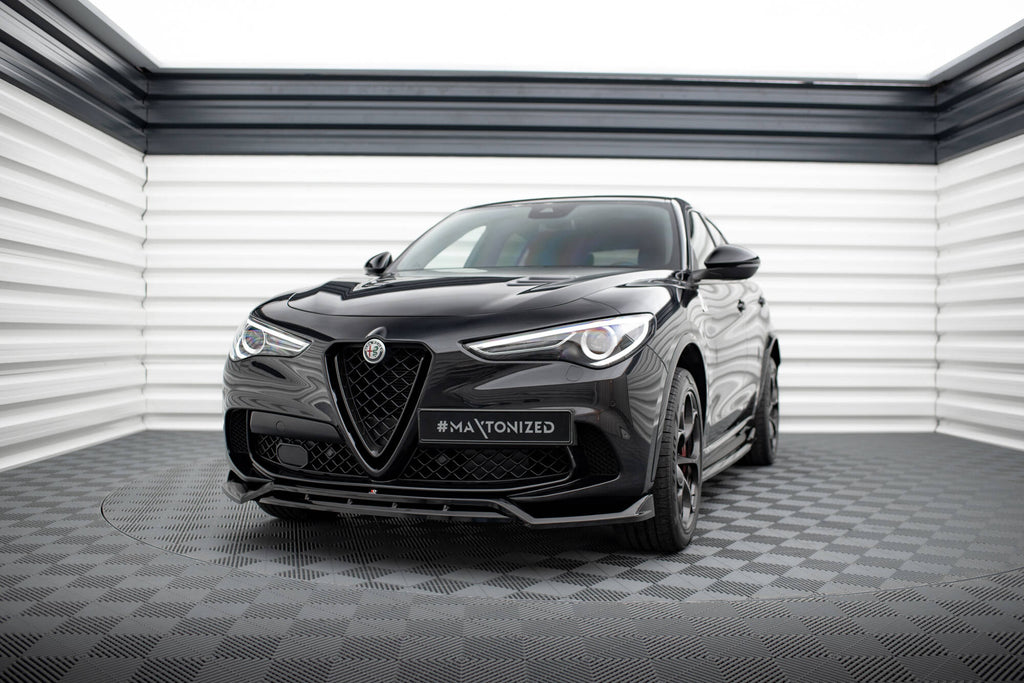 Prelungire splitter bara fata Alfa Romeo Stelvio Quadrifoglio Mk1 2016-2020 v3 - Maxton Design