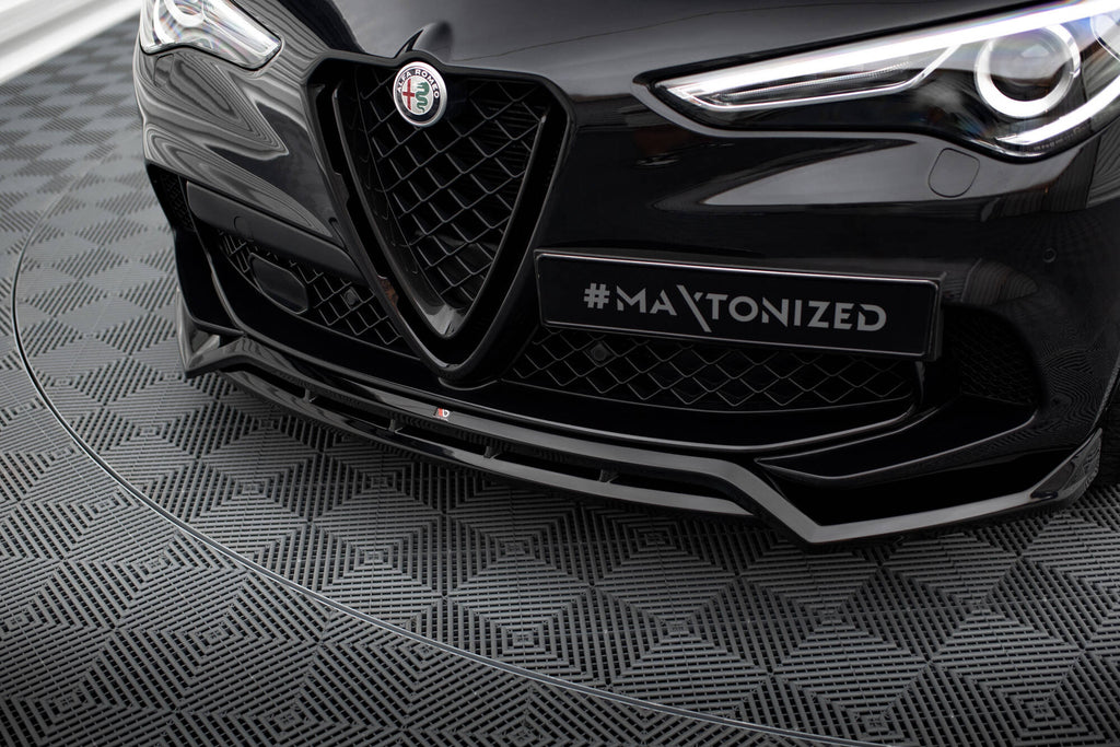 Prelungire splitter bara fata Alfa Romeo Stelvio Quadrifoglio Mk1 2016-2020 v3 - Maxton Design