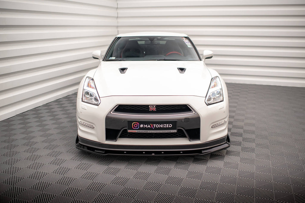 Prelungire splitter bara fata si flapsuri Nissan GTR R35 Facelift 2011-2016 v3 - Maxton Design
