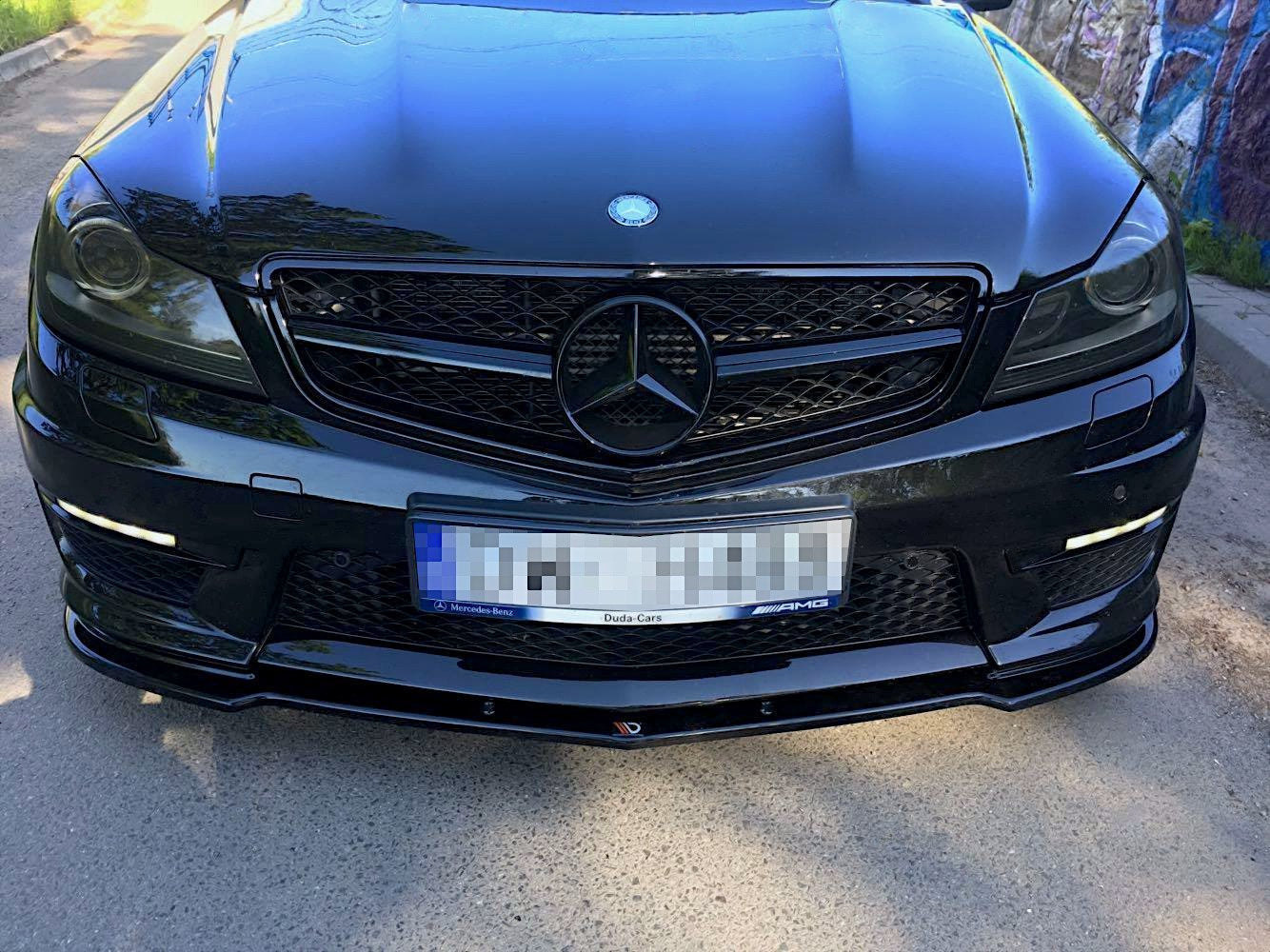 Prelungire splitter bara fata Mercedes C Class W204 AMG C63 Facelift 2011-2014 v6 - Maxton Design