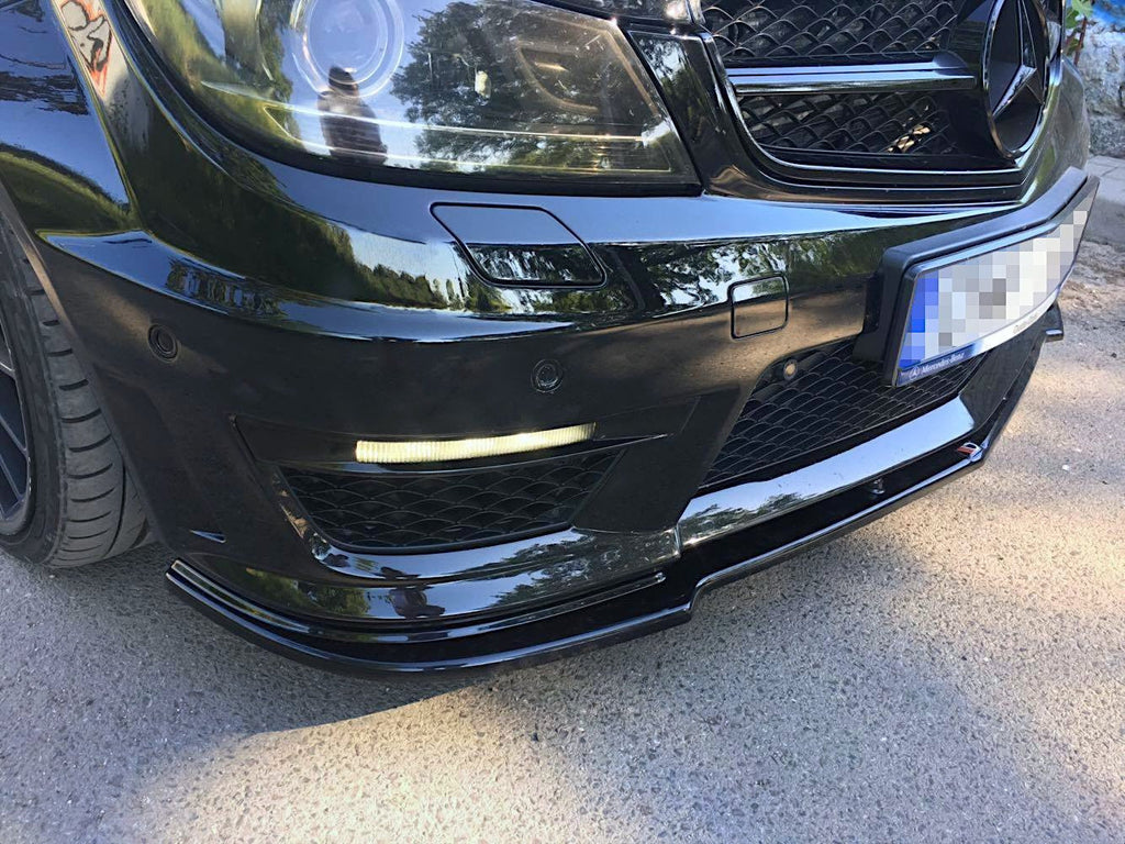Prelungire splitter bara fata Mercedes C Class W204 AMG C63 Facelift 2011-2014 v6 - Maxton Design