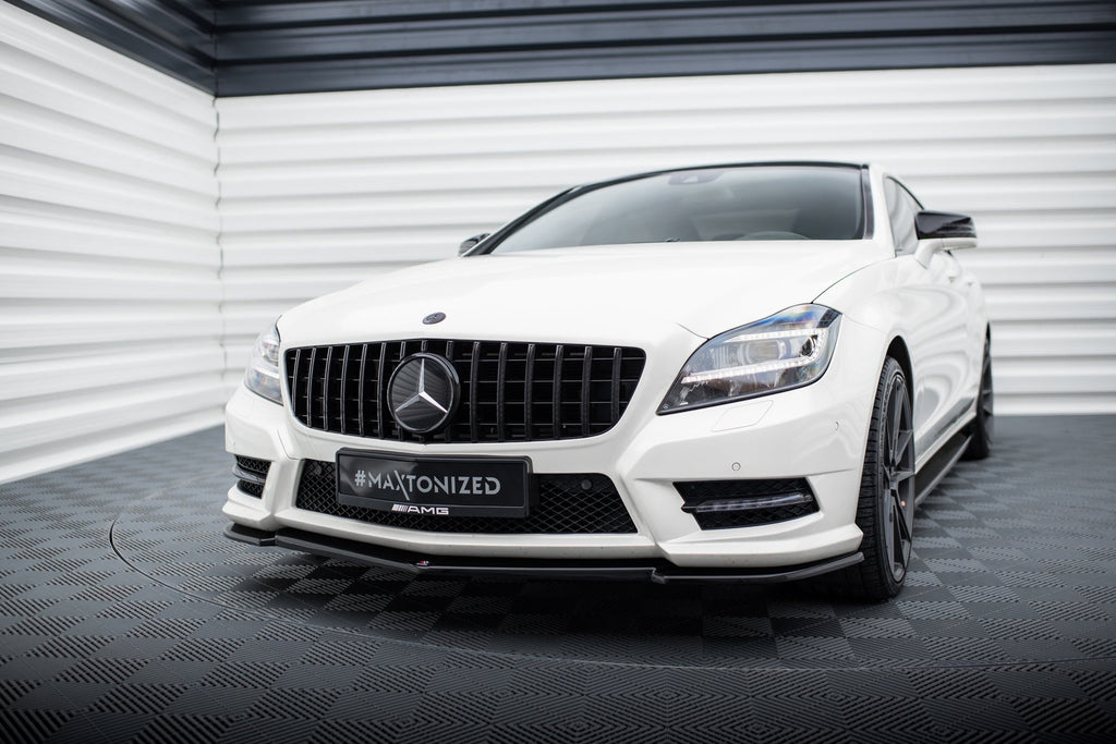 Prelungire splitter bara fata Mercedes CLS C218 Amg Line 2011-2014 v2 - Maxton Design