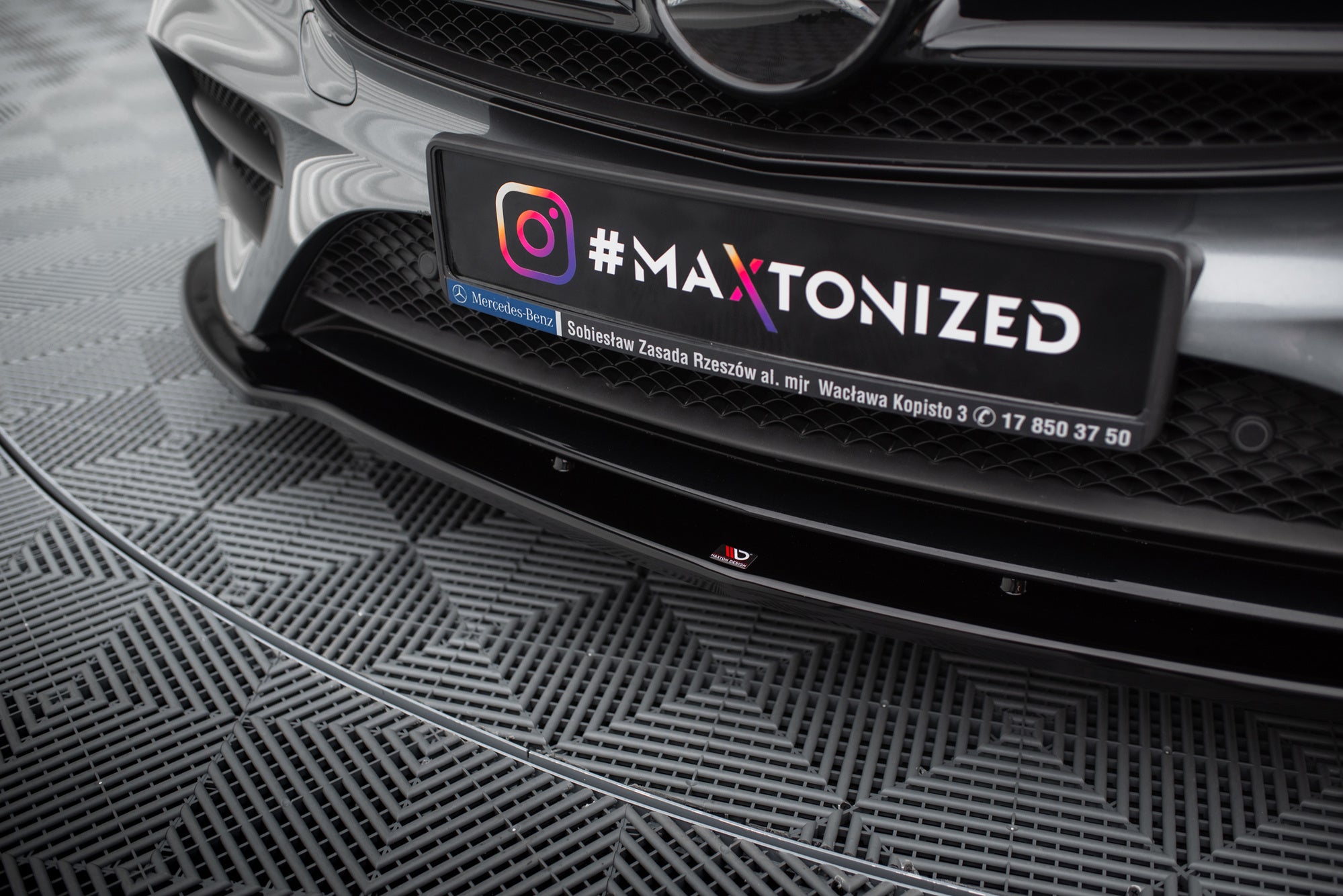 Prelungire splitter bara fata Mercedes E Class W213 Amg-Line E43 AMG 2016- v3 - Maxton Design