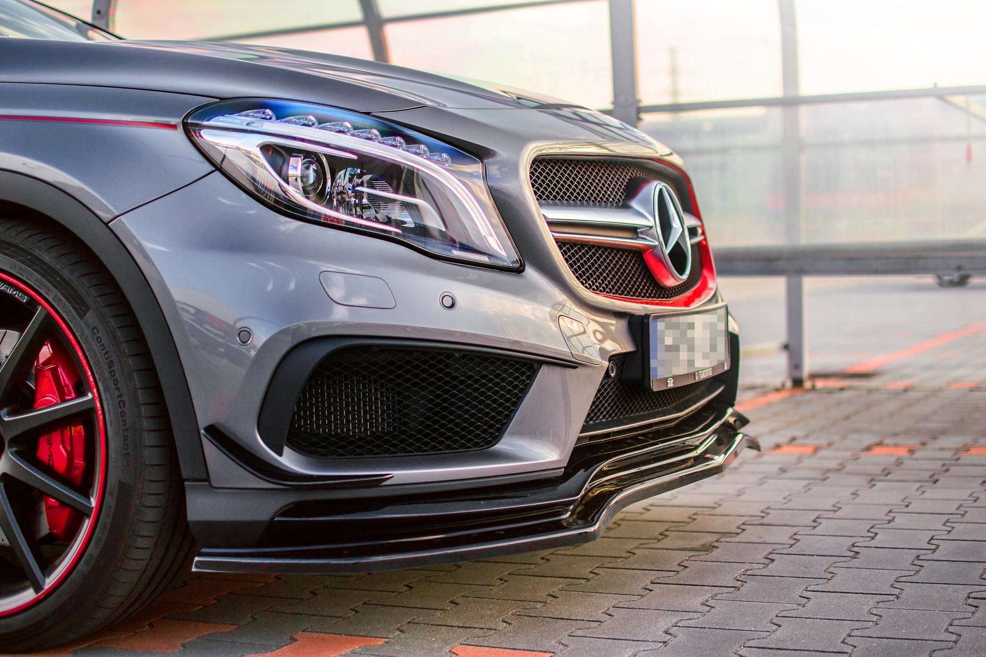 Prelungire splitter bara fata Mercedes GLA 45 AMG SUV X 156 2014-2017 v1 - Maxton Design