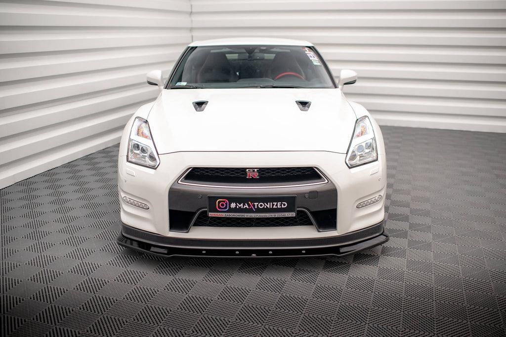 Prelungire splitter bara fata Nissan GTR R35 Facelift 2011-2016 v2 - Maxton Design