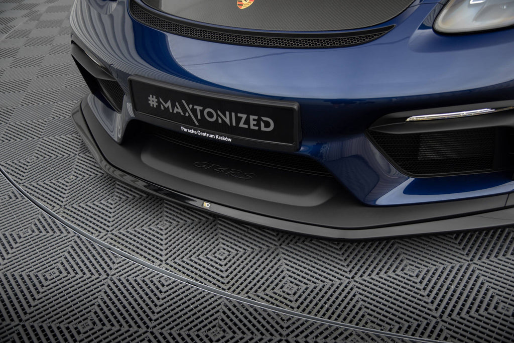 Prelungire splitter bara fata Porsche 718 Cayman GT4 RS 982c 2021- v3 - Maxton Design