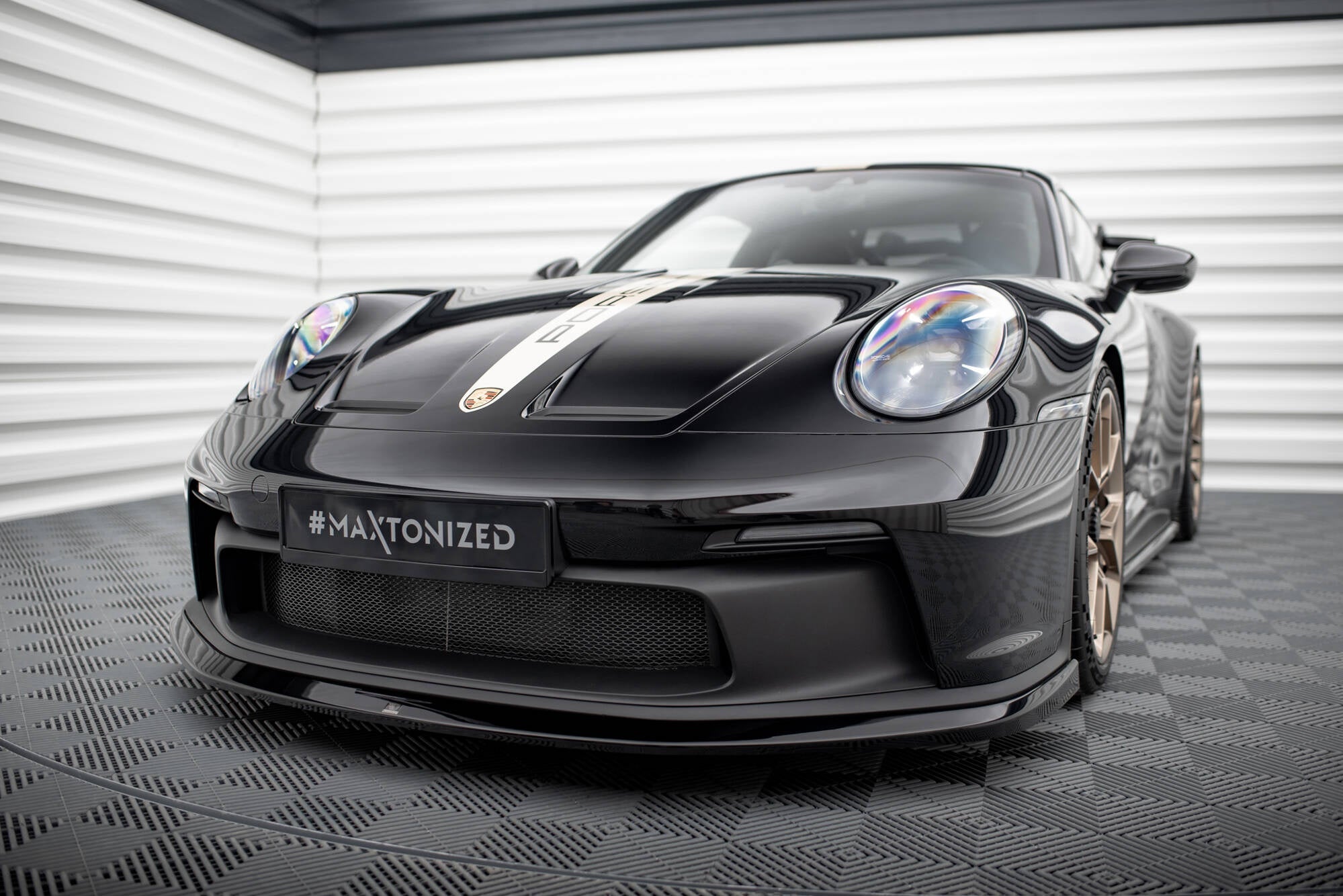 Prelungire splitter bara fata Porsche 911 992 GT3 2021- v1 - Maxton Design